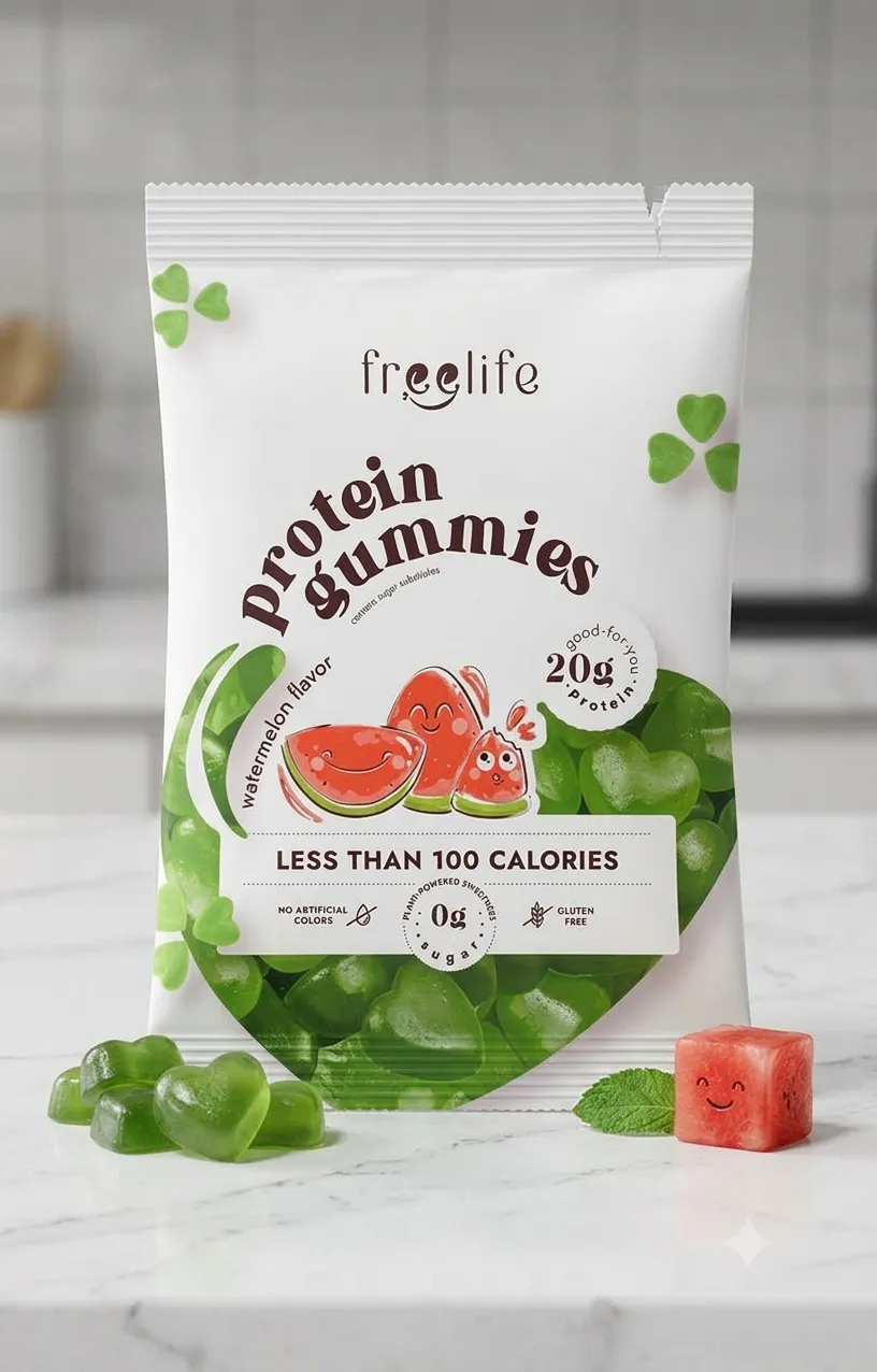 Free Life Protein Gummies Watermelon